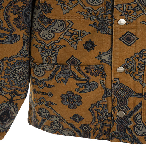 Carhartt WIP Michigan Coat Hamilton Brown Multi Verse/Black I031197 Degli Uberti
